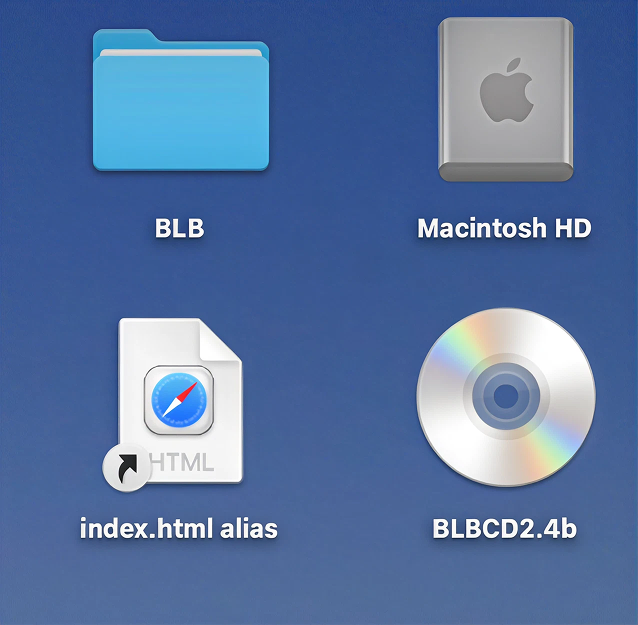 Selecting the BLB alias name on macOS for renaming